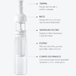 Garrafa HARIO FIC Vidro e Silicone Branca 650ML - Imagem 4